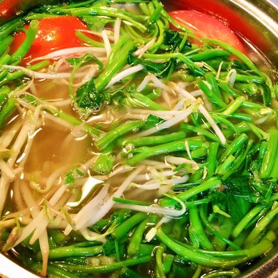 Canh Chua Rau Muống Nấu Tôm Khô